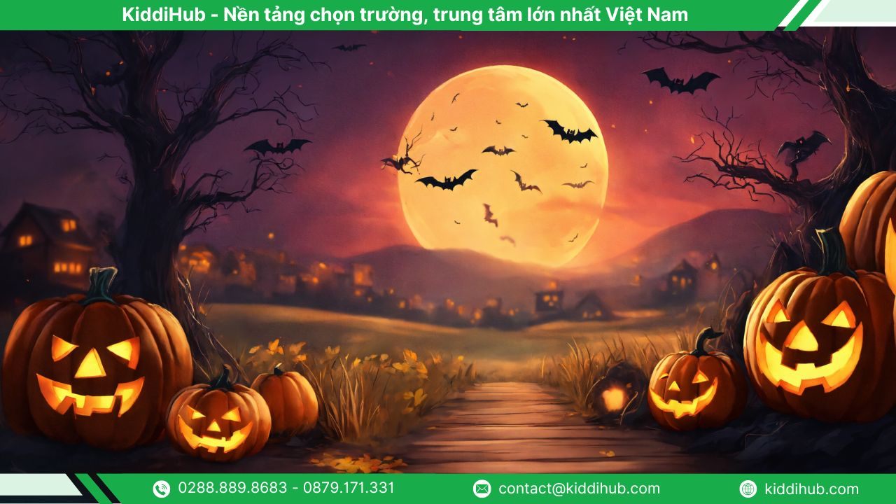Banner Halloween do AI tạo nên