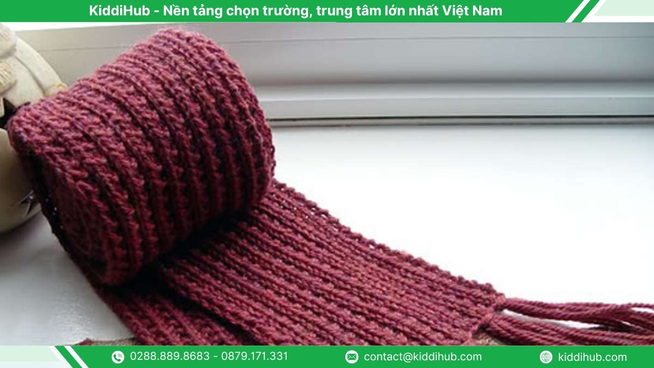 Khăn len tự đan