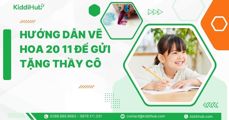Hướng dẫn vẽ hoa 20 11 để gửi tặng thầy cô