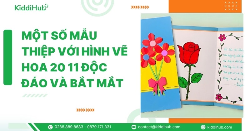 Một số mẫu thiệp với hình vẽ hoa 20 11 độc đáo và bắt mắt