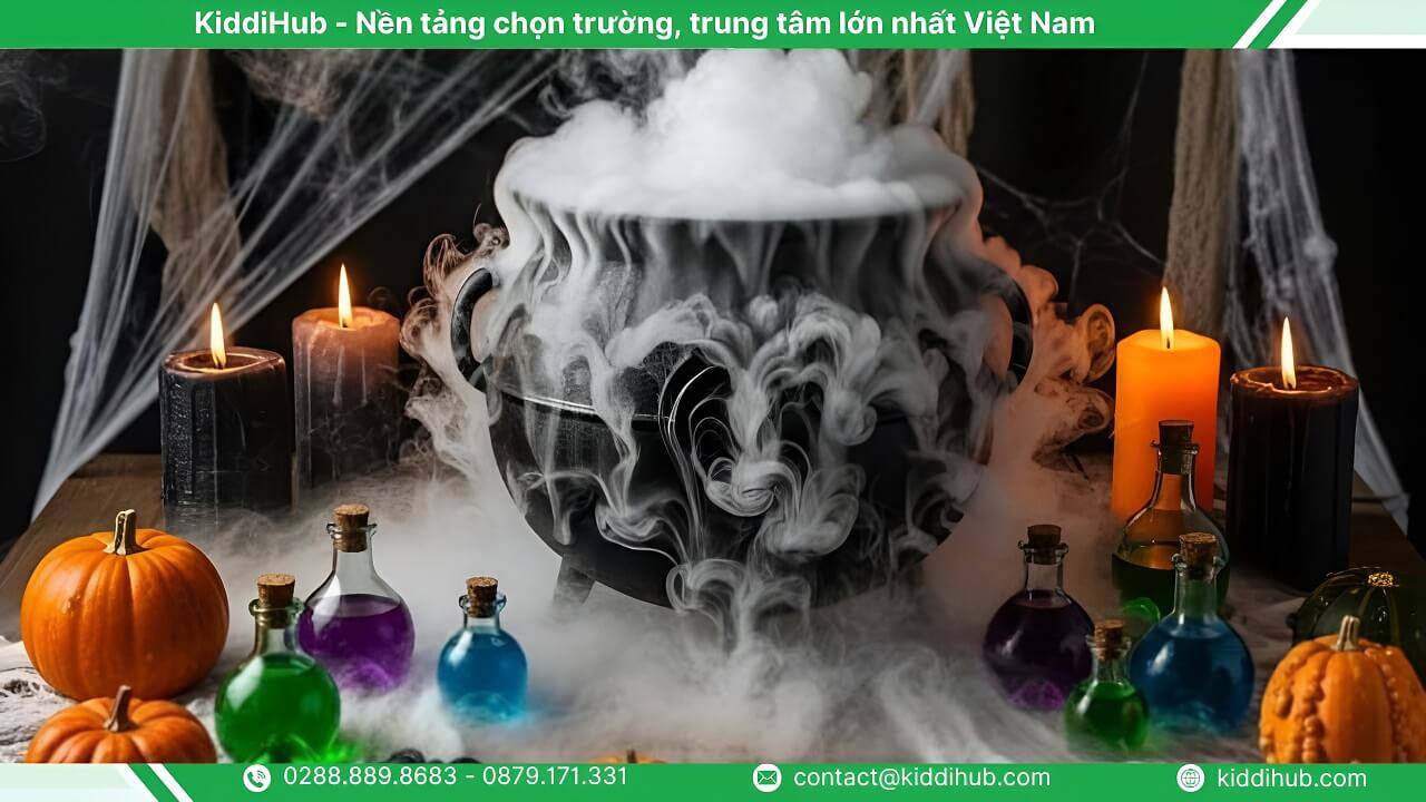 Trang trí nhà Halloween bằng chai lọ ma quái