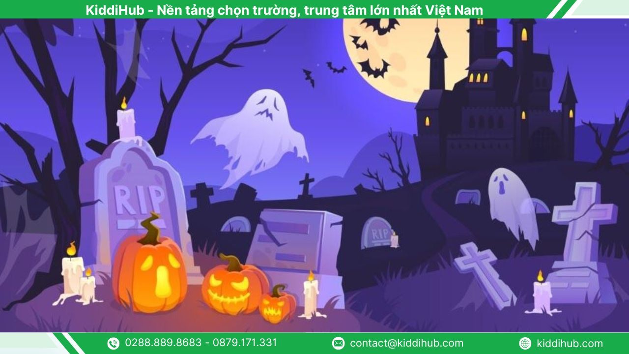 Hướng dẫn cách vẽ con ma Halloween đơn giản