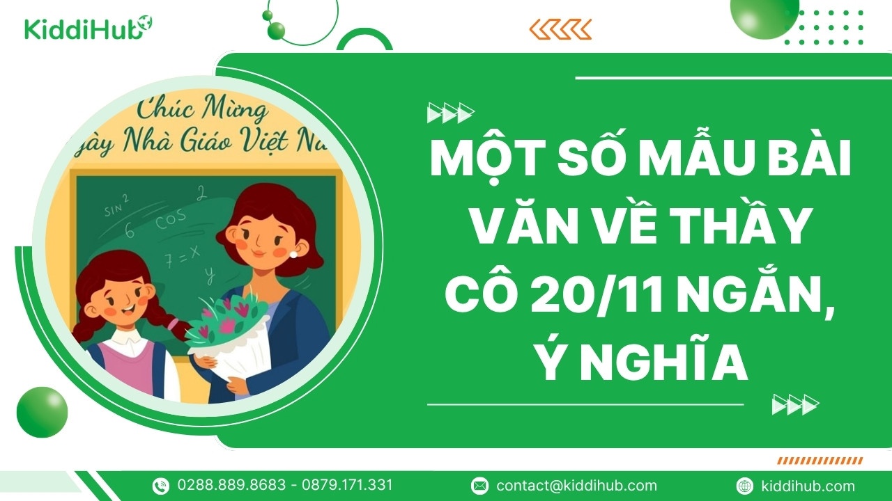Một số mẫu bài văn về thầy cô 20/11 ngắn, ý nghĩa