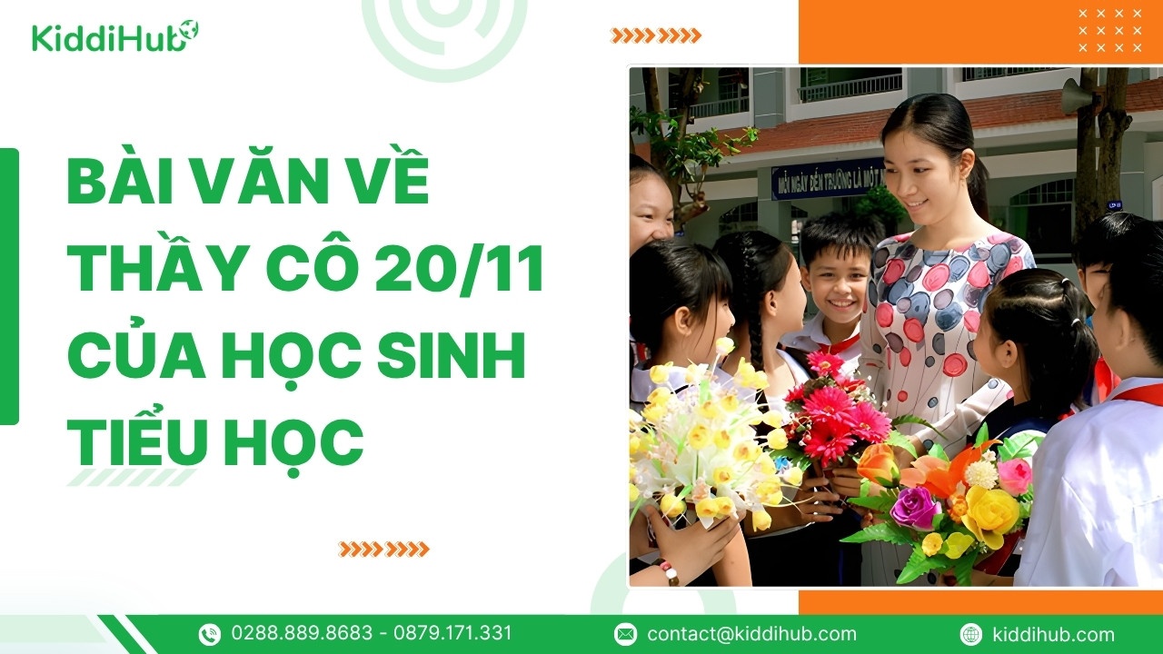 Bài văn về thầy cô 20/11 của học sinh tiểu học