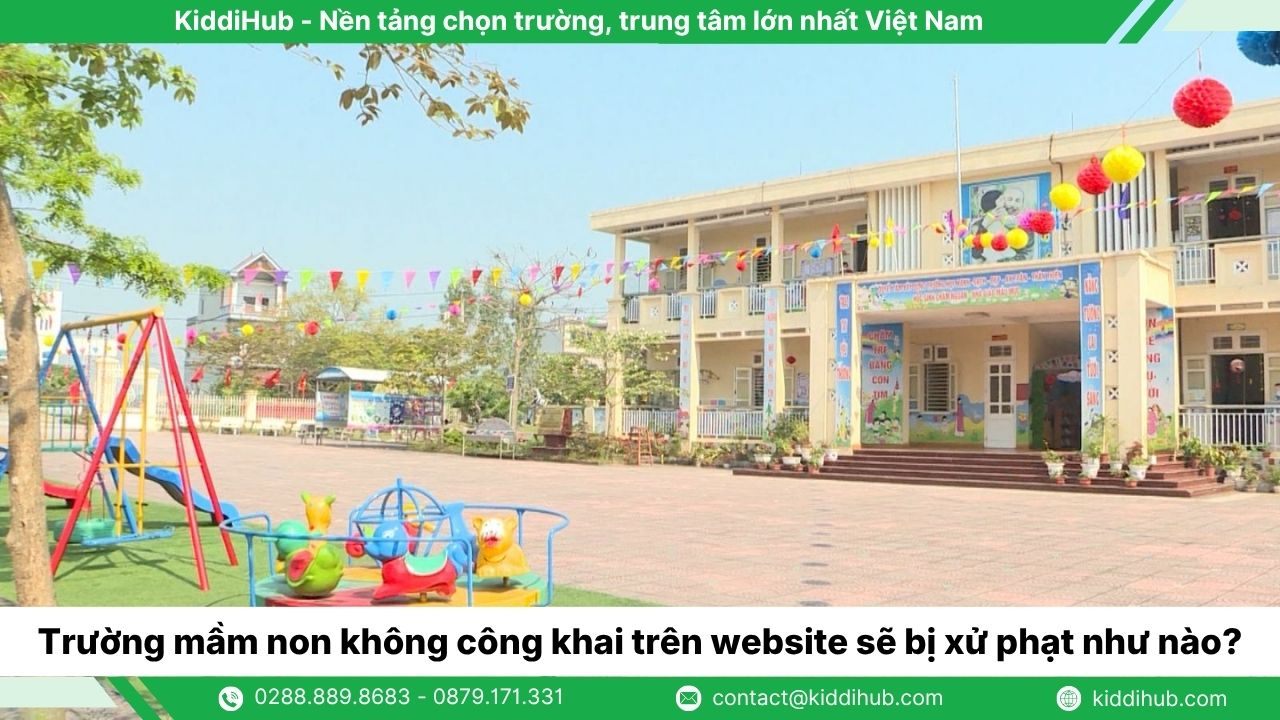trường mầm non không công khai trên website sẽ bị xử phạt như nào