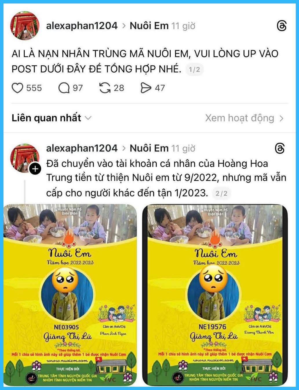 Mã nuôi em bị trùng