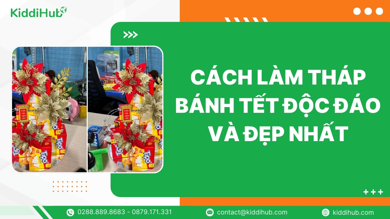 Cách làm tháp bánh Tết độc đáo và đẹp nhất