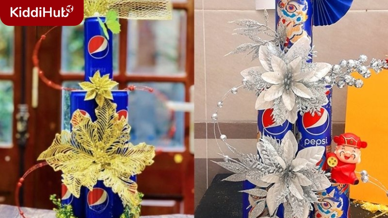 Tháp nước ngọt 9 lon ngày Tết