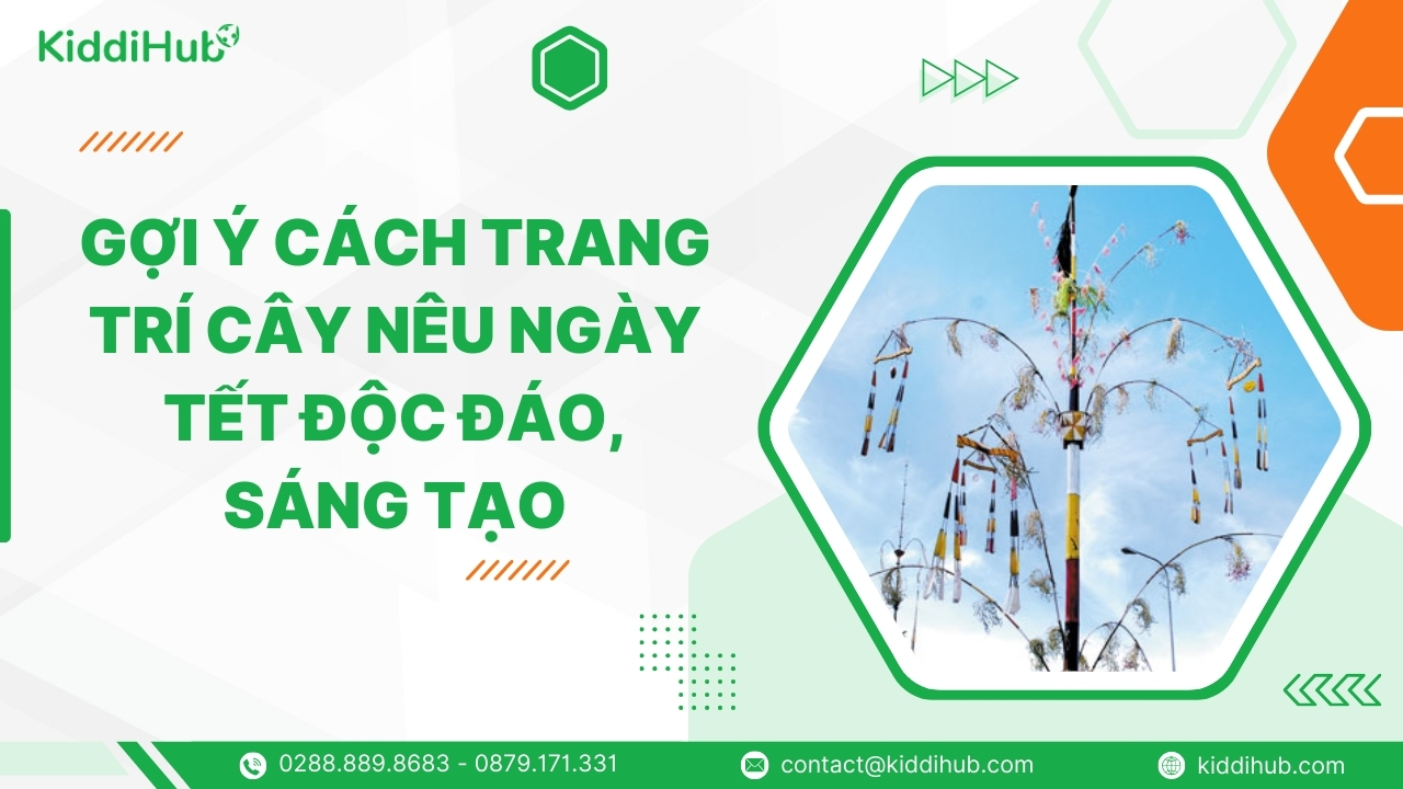 Gợi ý cách trang trí cây nêu ngày Tết độc đáo, sáng tạo