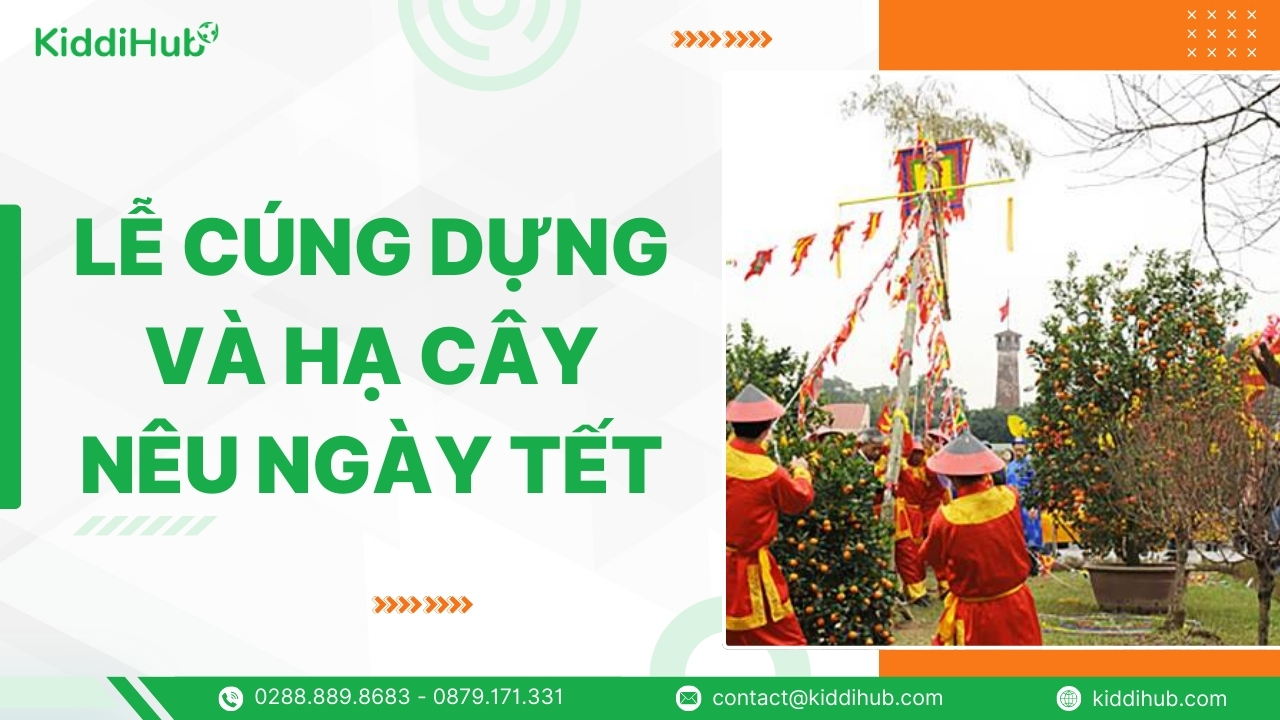 Lễ cúng dựng và hạ cây nêu ngày Tết