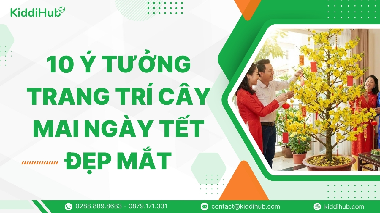 10 ý tưởng trang trí cây mai ngày Tết đẹp mắt, đậm không khí xuân