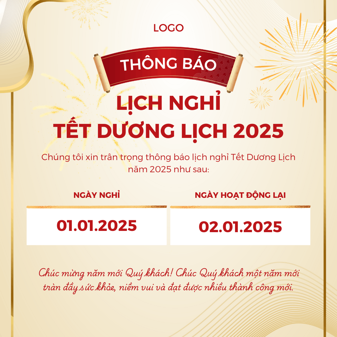 mẫu thông báo lịch nghỉ Tết