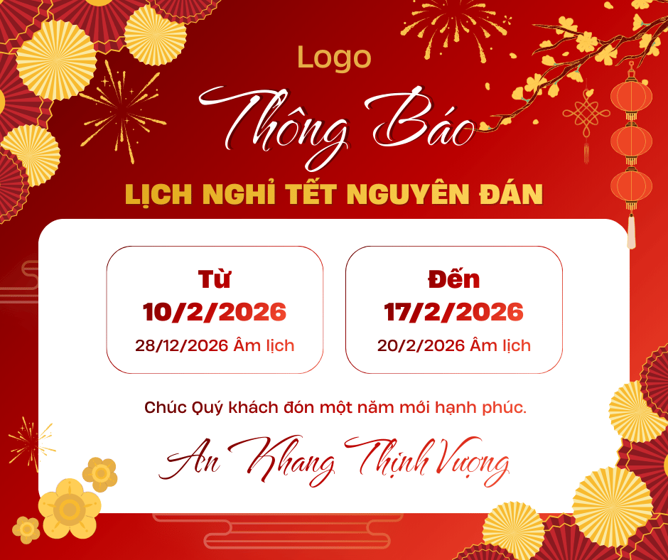 mẫu thông báo lịch nghỉ Tết