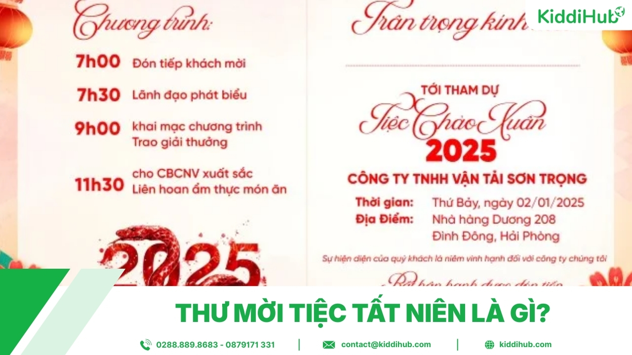Thư mời tiệc tất niên là gì?