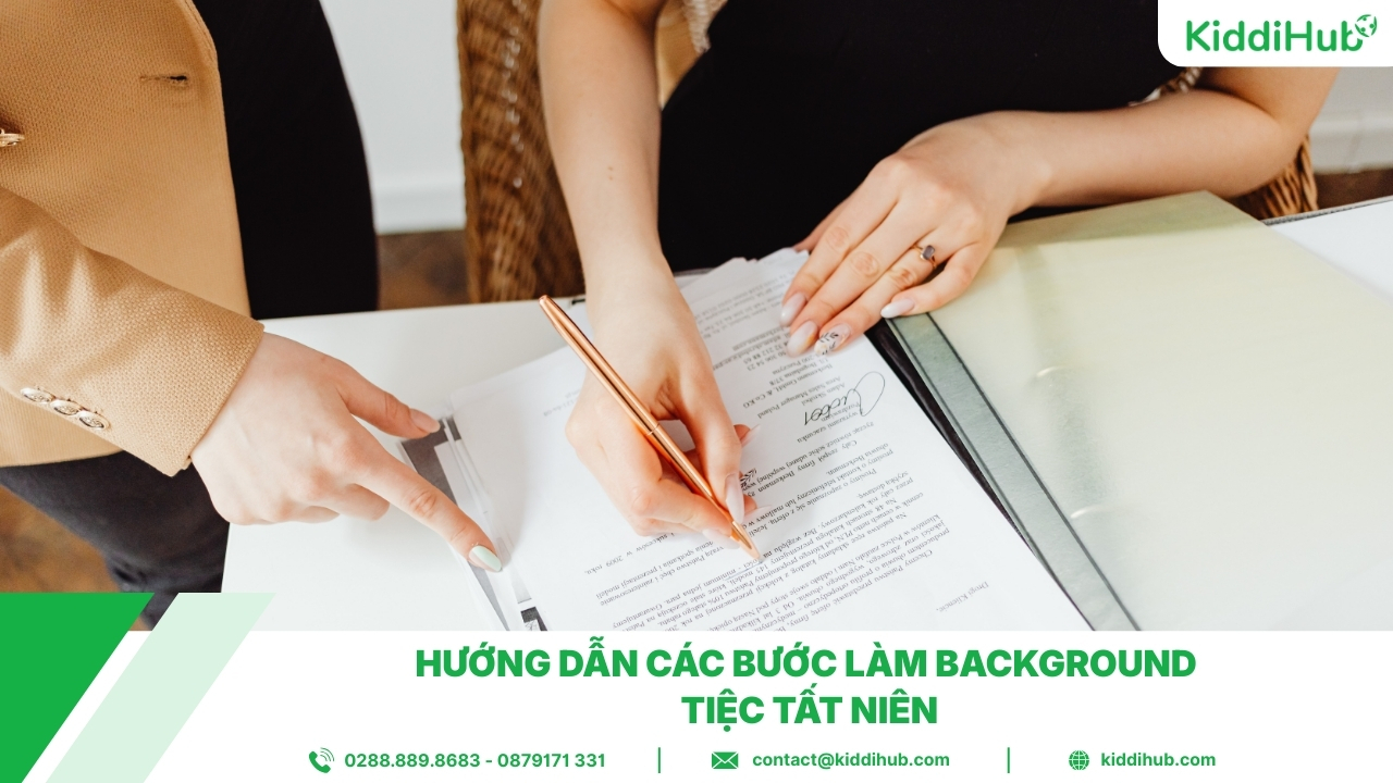 Hướng dẫn các bước làm background tiệc tất niên