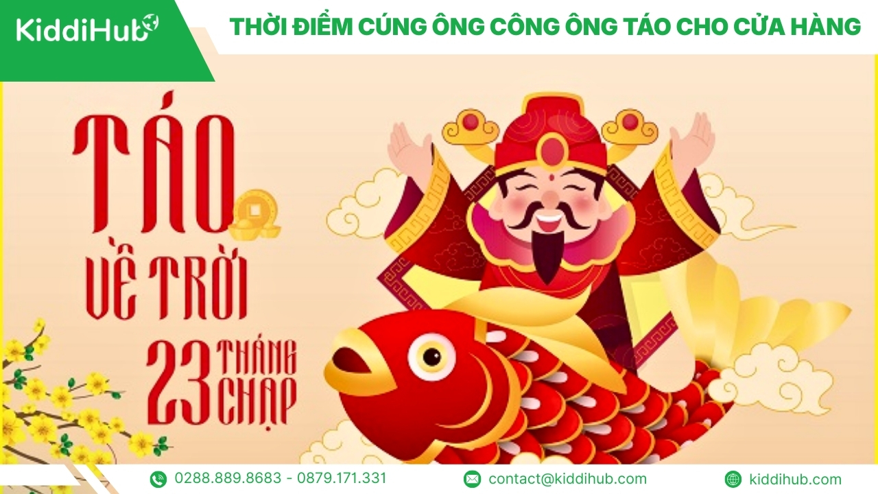 Thời điểm cúng ông Công ông Táo cho cửa hàng
