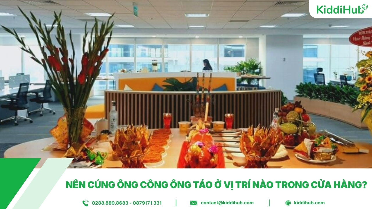 Nên cúng ông Công ông Táo ở vị trí nào trong cửa hàng?