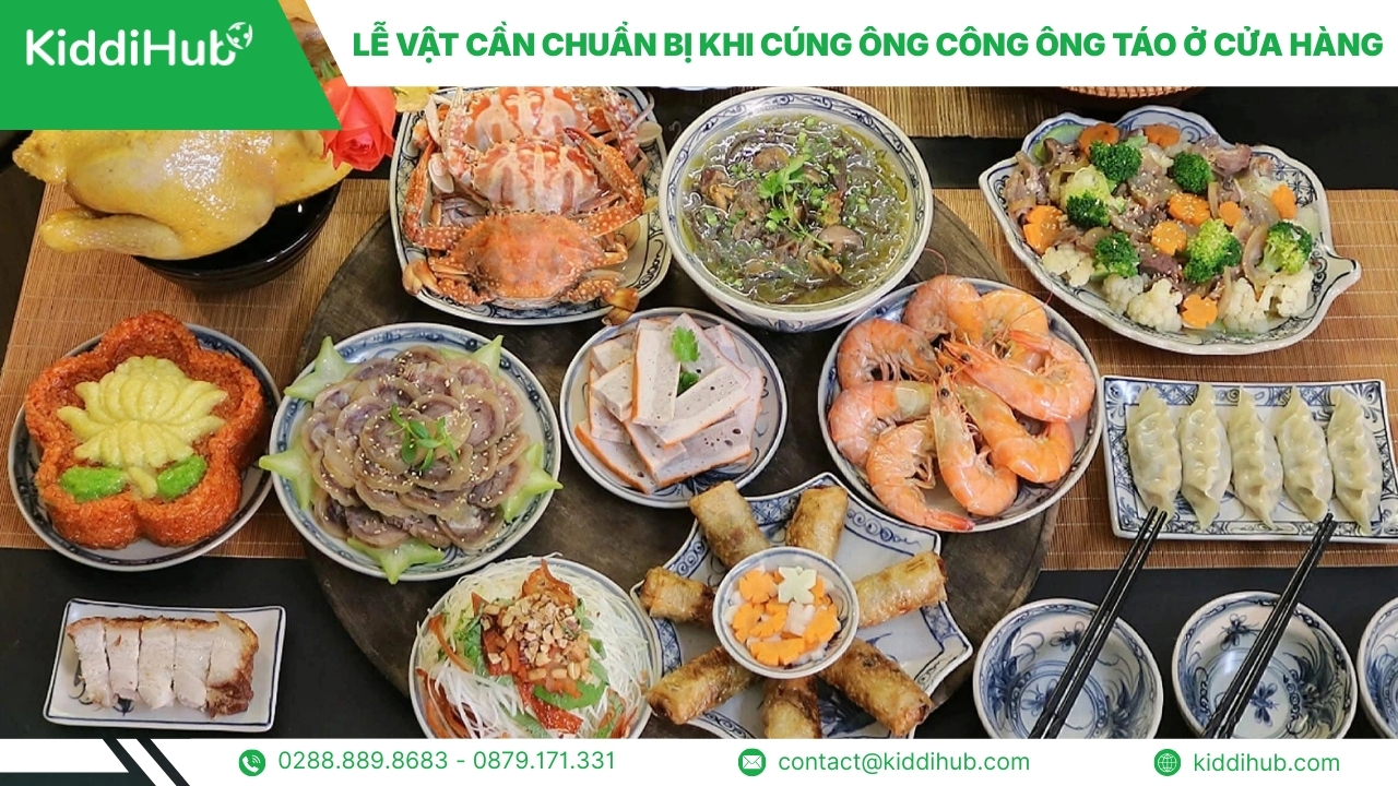 Lễ vật cần chuẩn bị khi cúng ông Công ông Táo ở cửa hàng