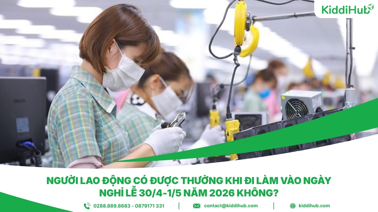 Người lao động có được thưởng khi đi làm vào ngày nghỉ lễ 30/4-1/5 năm 2026 không?