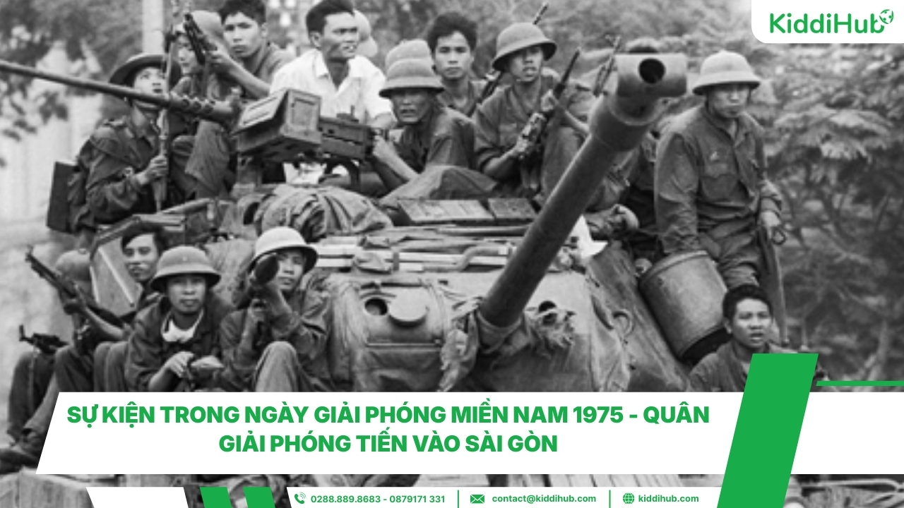 Sự kiện trong ngày Giải phóng miền Nam 1975 - Quân Giải phóng tiến vào Sài Gòn