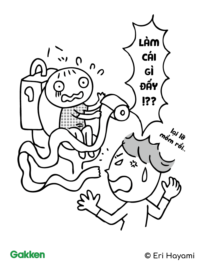     "Con làm cái gì thế hả?"
