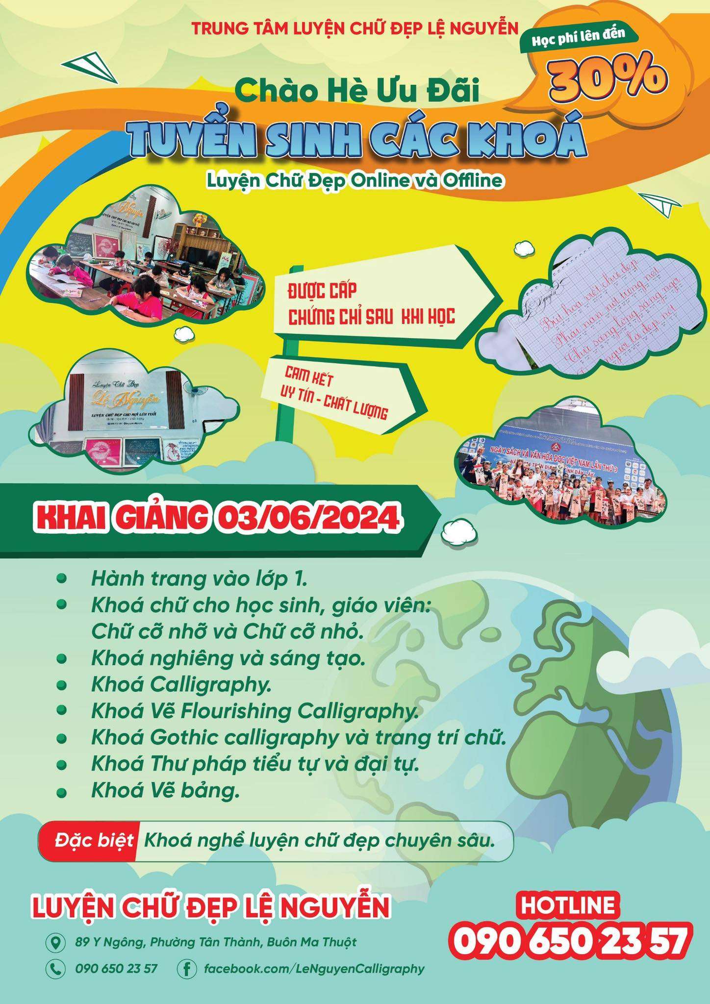Lớp Luyện Chữ Đẹp Lệ Nguyễn - Buôn Ma Thuật