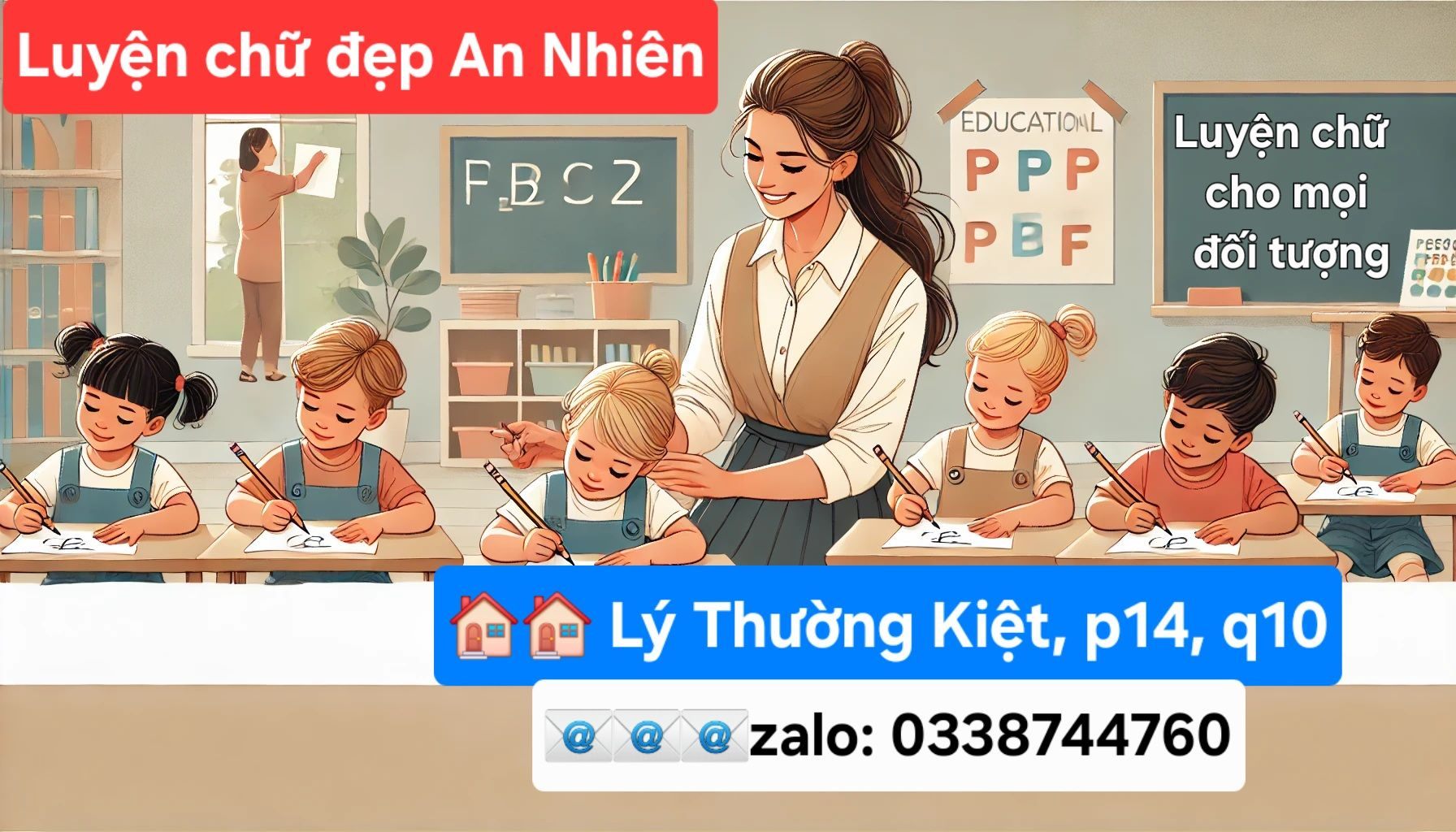 Lớp Luyện chữ đẹp- Tiền tiểu học An Nhiên - Quận 10