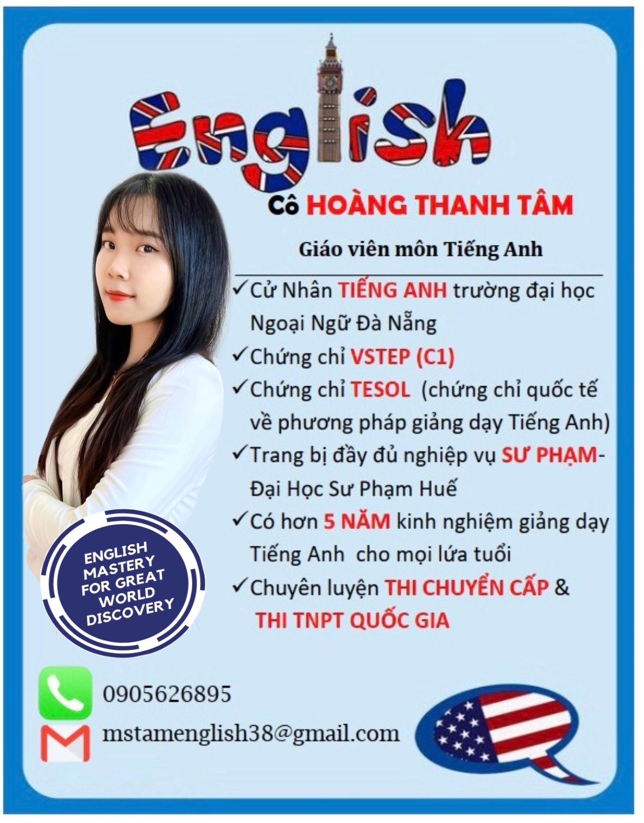Trung tâm Bello English - MS TÂM - Liên Chiểu