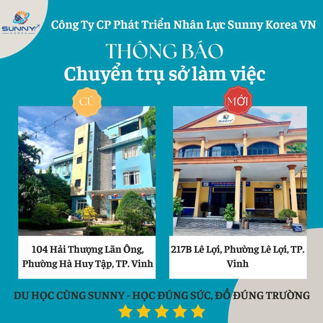Trung tâm Du Học & Xklđ Sunny - Thành phố Vinh