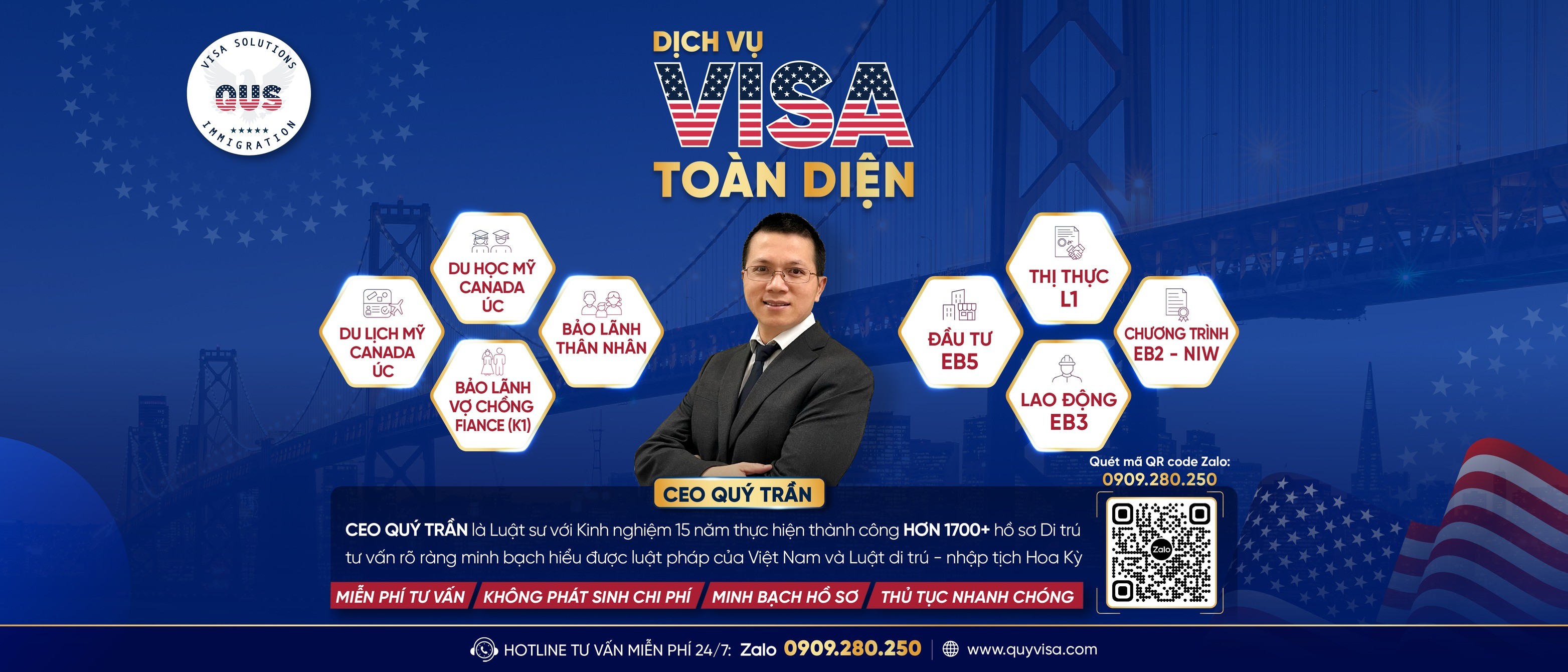 Trung tâm Quy Tran Visa - Tư vấn Du học - Du lịch - Di trú - EB3 - Quận 3