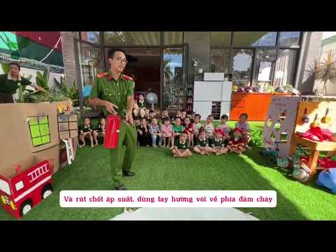 DIỄN TẬP PHÒNG CHÁY CHỮA CHÁY TẠI HẠT MẦM NHỎ