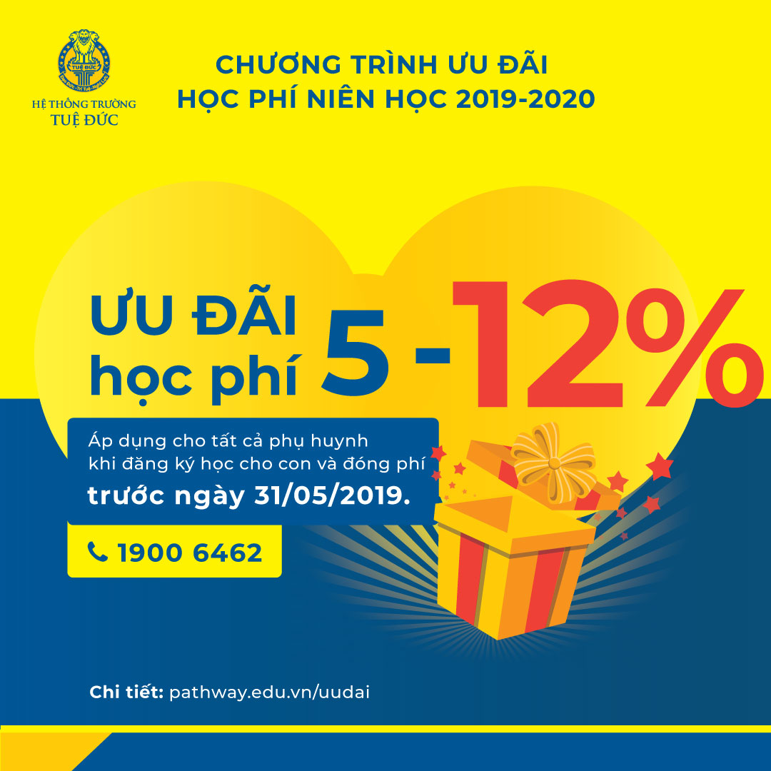 Chương trình ưu đãi 5-12% học phí