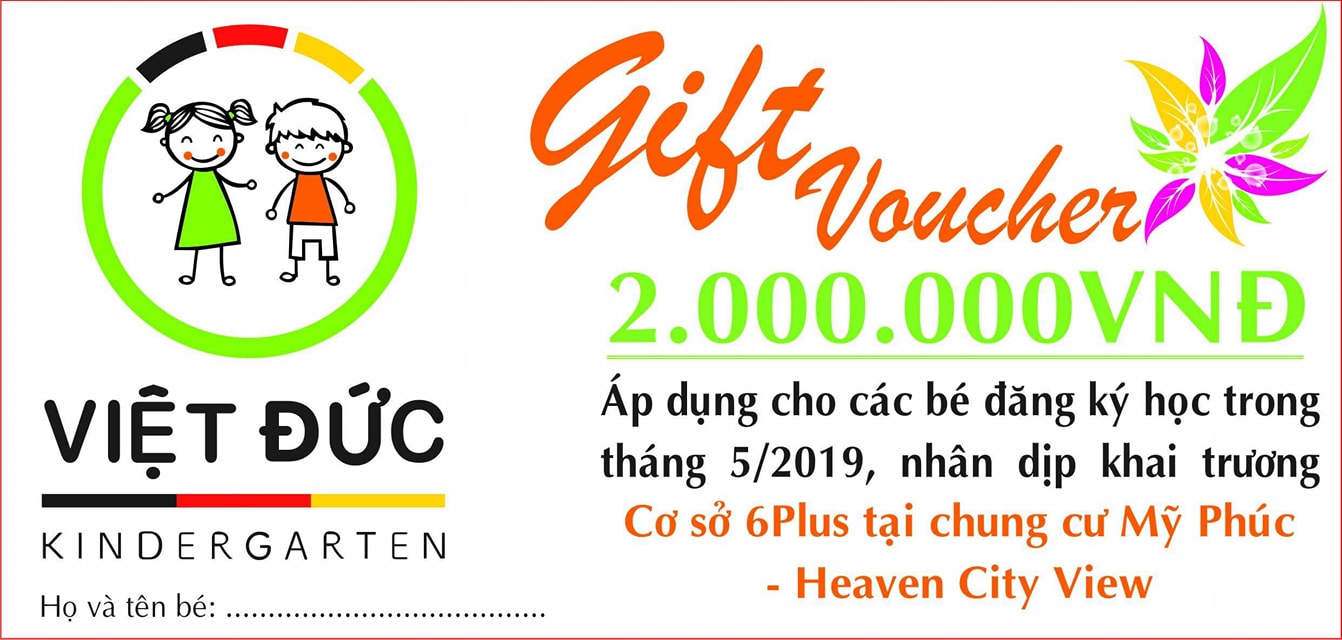 Quà tặng cho bé nhân dịp khai trương cơ sở 6 Plus