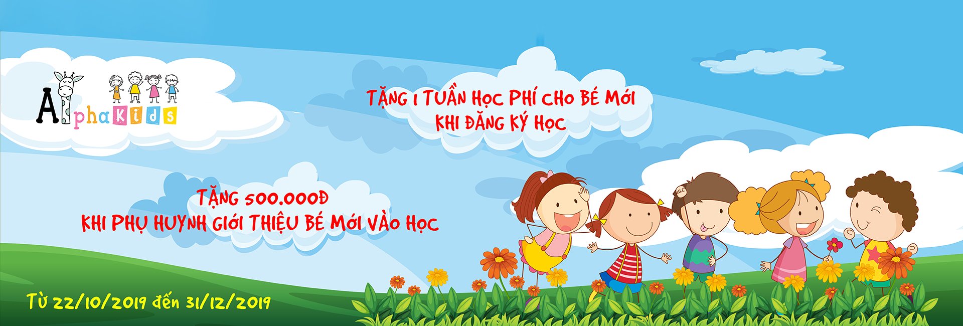 Tặng 500.000 khi phụ huynh giới thiệu bé mới vào học