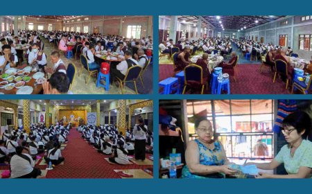 ဦးကျော်နိုင်ထူး မိသားစုမှ မိဘများအား ရည်စူးဆွမ်းအလှူ