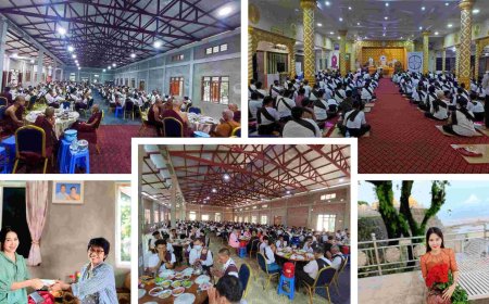 မလင်းသဥ္ဇာကျော် မိသားစုမှ ၄၂ ကြိမ်မြောက် တရားစခန်း ဆွမ်းအလှူတော်