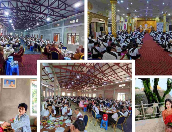 မလင်းသဥ္ဇာကျော် မိသားစုမှ ၄၂ ကြိမ်မြောက် တရားစခန်း ဆွမ်းအလှူတော်