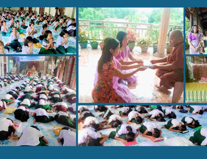 ကျိုက္ခမီ ဝိဇယာရာမ ယဥ်ကျေးသင်တန်း သားငယ်သမီးငယ်များအတွက် အာဟာရအလှူတော်