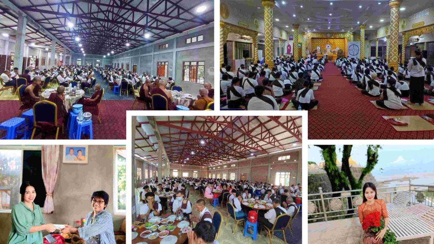 မလင်းသဥ္ဇာကျော် မိသားစုမှ ၄၂ ကြိမ်မြောက် တရားစခန်း ဆွမ်းအလှူတော်
