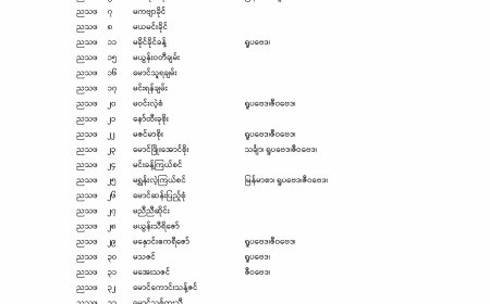 ၂၀၂၅ - တက္ကသိုလ်ဝင် စာမေးပွဲအောင်စာရင်း (အထက(၁)သံဖြူဇရပ်)