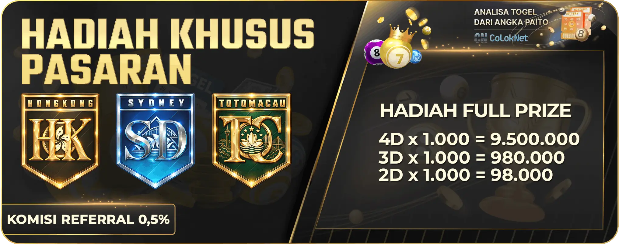 HADIAH KHUSUS PASARAN SYDNEYPOOLS DAN HONGKONGPOOLS