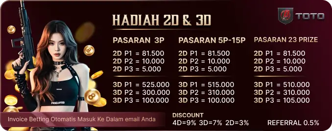 HADIAH KHUSUS 2D DAN 3D PUBGTOTO
