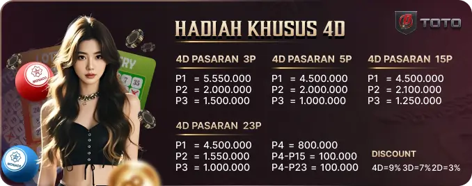 HADIAH KHUSUS 4D PUBGTOTO