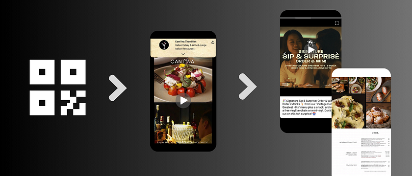 Content portal accessed via QR code