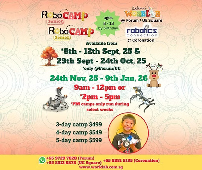 Childrens-Worklab-and-Robotics-Connection-Robocamp-JrSr-September,-October,-December,-Chri