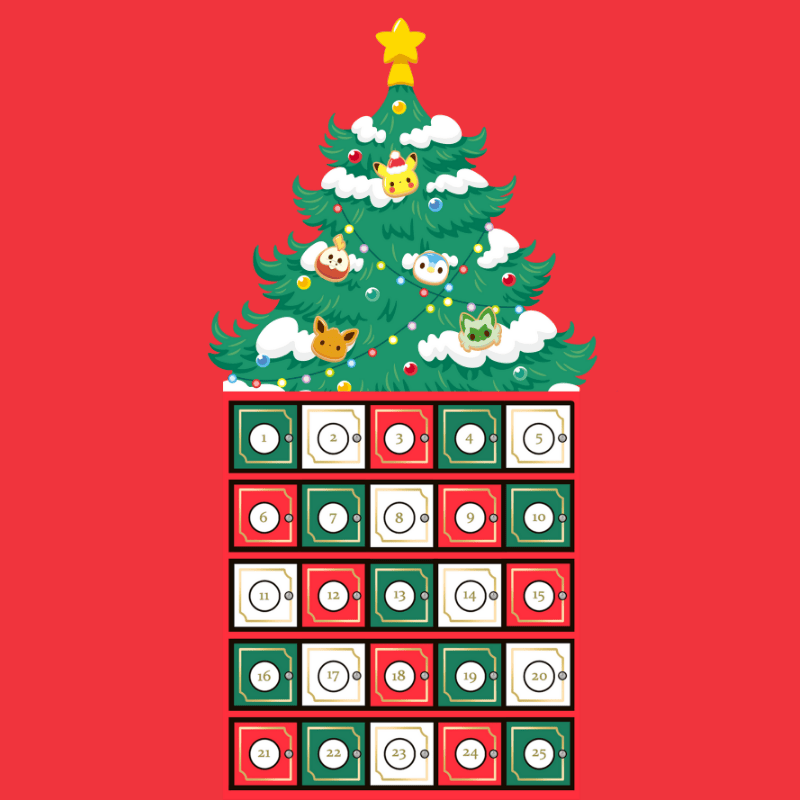 pokemon illustration christmas tree