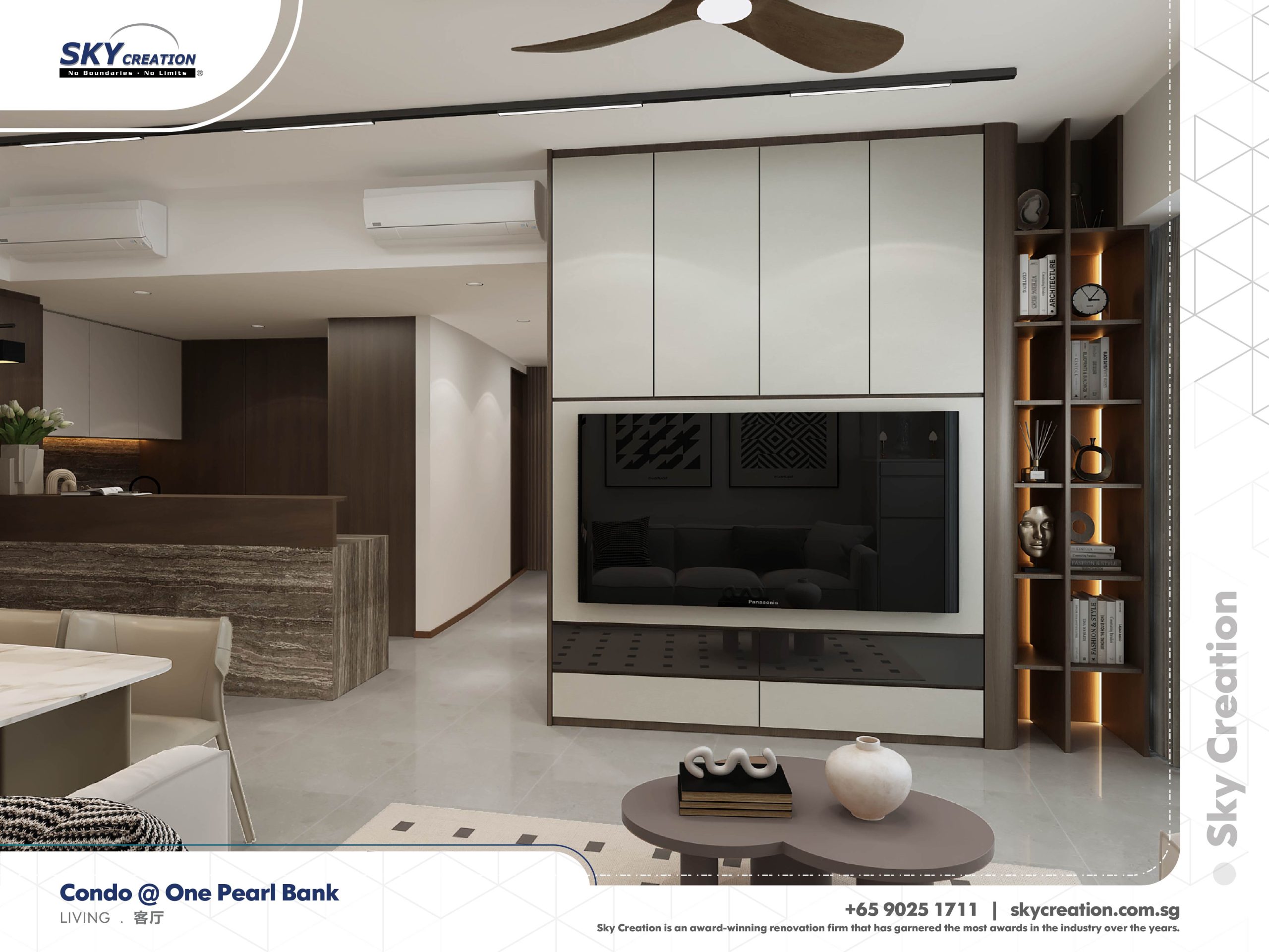 Premium condo renovation interior in Singapore