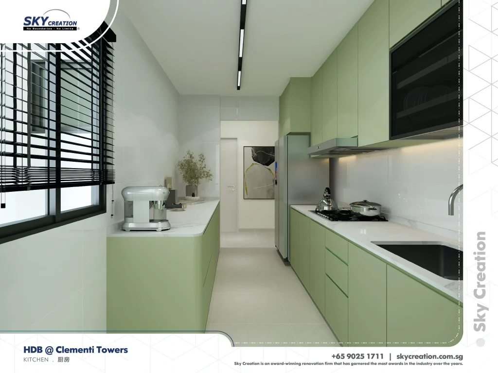 HDB Clementi Towers kitchen renovation