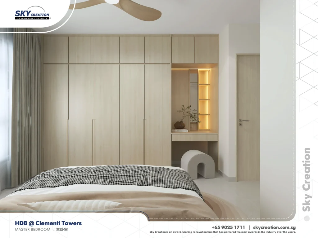 HDB Clementi Towers bedroom renovation