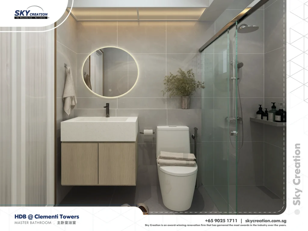 HDB Clementi Towers bathroom renovation